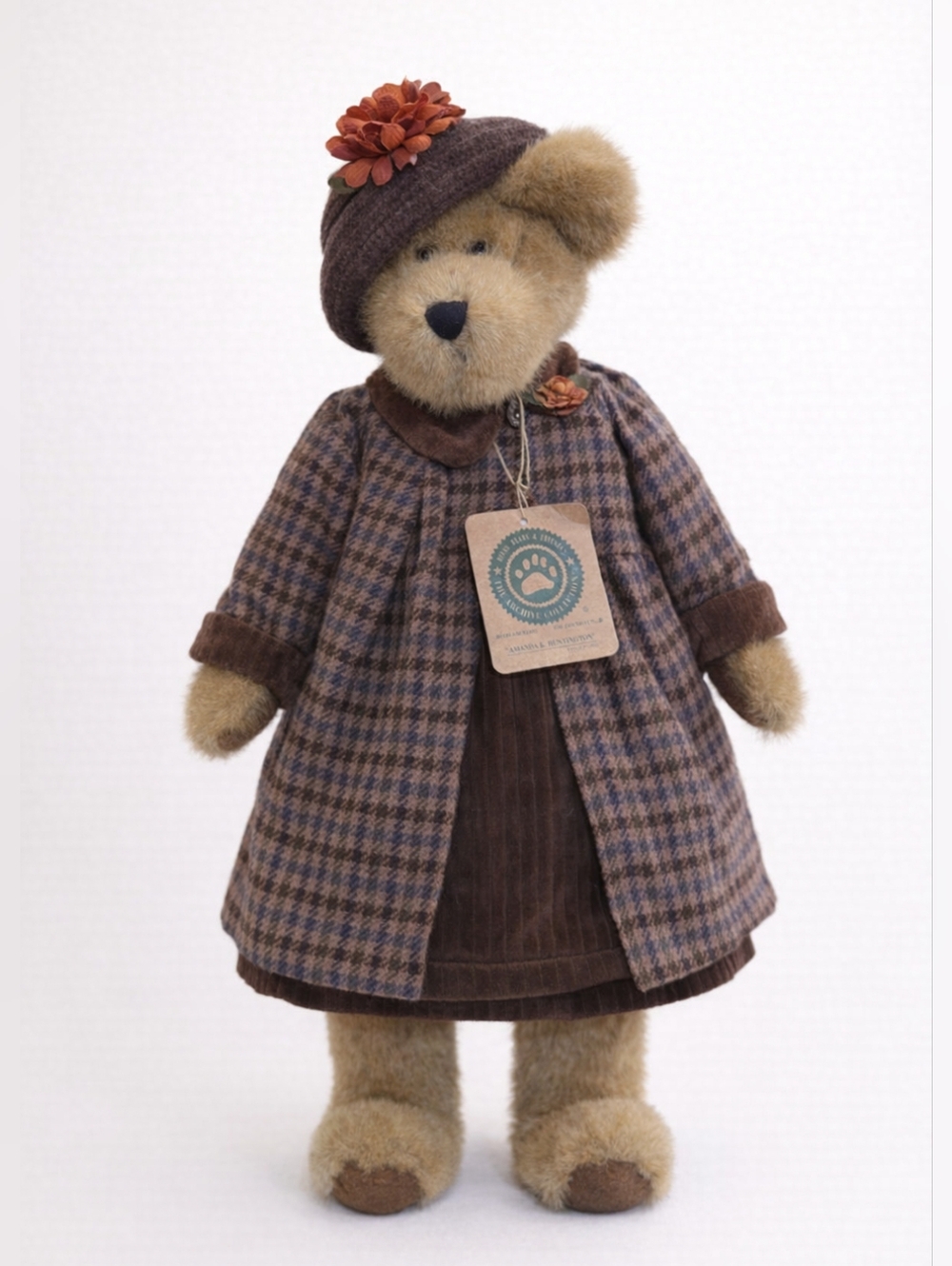 Boyds Plush Bear Amanda K. Huntington Heritage Collection 16"